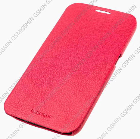 Кожаный чехол для Samsung Galaxy Mega 6.3 (i9200) Armor Case - Book Type (Красный)