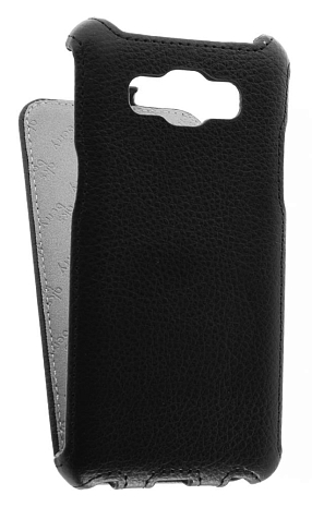 Кожаный чехол для Samsung Galaxy J5 (2016) SM-J510FN Aksberry Protective Flip Case (Черный)
