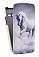 Кожаный чехол для Samsung Galaxy Core LTE (G386F) Armor Case "Full" (Белый) (Дизайн 117)