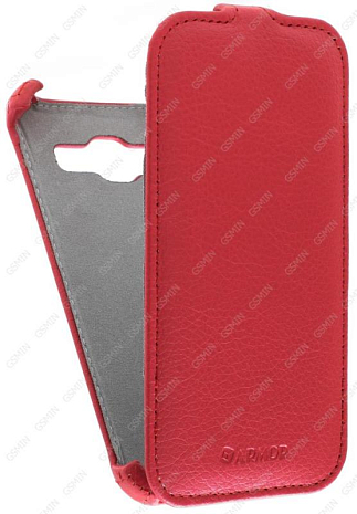 Кожаный чехол для Samsung Galaxy J3 (2016) SM-J320F/DS Armor Case (Красный)