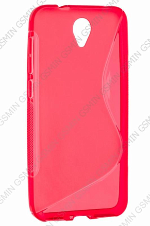 Чехол силиконовый для Alcatel One Touch Idol 2 6037 S-Line TPU (Красный)