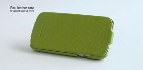 Кожаный чехол для Samsung Galaxy S3 (i9300) Hoco Leather Case (Зеленый)