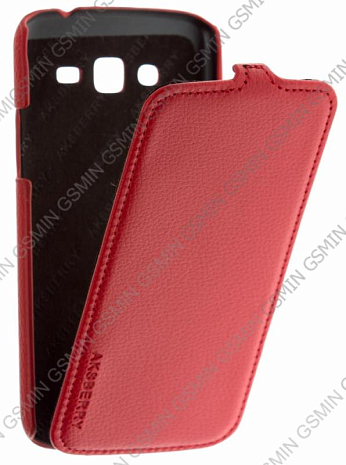 Кожаный чехол для Samsung Galaxy Grand 2 (G7102) Aksberry Protective Flip Case (Красный)