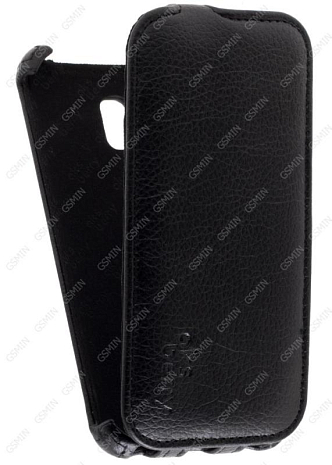 Кожаный чехол для Alcatel POP 2 Premium 7044Y Aksberry Protective Flip Case (Черный)