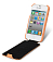    Apple iPhone 4/4S Melkco Leather Case - Jacka Type (Ostrich Print pattern - Orange)