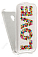 Кожаный чехол для Alcatel One Touch POP STAR 5022D Aksberry Protective Flip Case (Белый) (Дизайн 14/14)