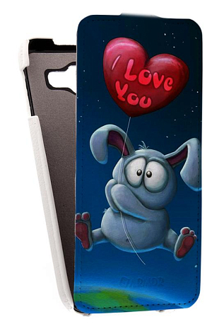 Кожаный чехол для Samsung Galaxy E5 SM-E500F/DS Armor Case "Full" (Белый) (Дизайн 149)