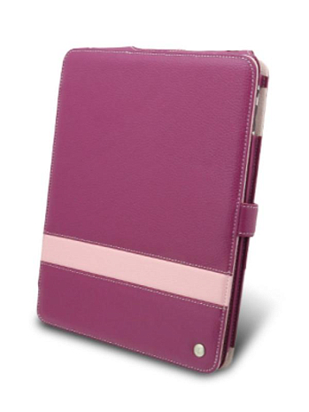 Кожаный чехол для iPad 1 Melkco Leather case Limited Edition - Book Type (Purple LC)