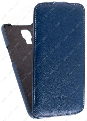 Кожаный чехол для Samsung Galaxy Mega 6.3 (i9200) Melkco Leather Case - Jacka Type (Dark Blue LC)