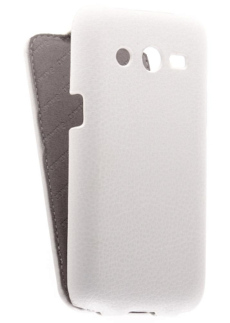 Кожаный чехол для Samsung Galaxy Core LTE (G386F) Armor Case "Full" (Белый) (Дизайн 154)