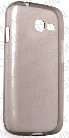Чехол силиконовый для Samsung S7262 Star Plus TPU 0.5 mm (Transparent Black)