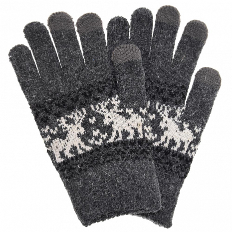 Перчатки Touch Glove для сенсорных (емкостных) экранов "Олени" (Серый)