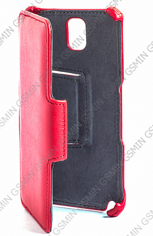 Кожаный чехол для Samsung Galaxy Note 3 (N9005) Gecko - Book Type (Красный)