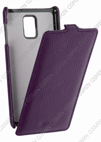 Кожаный чехол для Samsung Galaxy Note 4 (octa core) Sipo Premium Leather Case - V-Series (Фиолетовый)