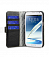 Кожаный чехол для Samsung Galaxy Note 2 (N7100) Melkco Premium Leather Case - Wallet Type with Name Card Slot (Black LC) Ver.5