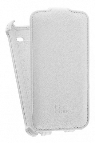 Кожаный чехол для Samsung Galaxy S Advance (i9070) Lux Case (Белый)