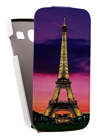 Кожаный чехол для Samsung Galaxy Core (i8260) Armor Case "Full" (Белый) (Дизайн 154)
