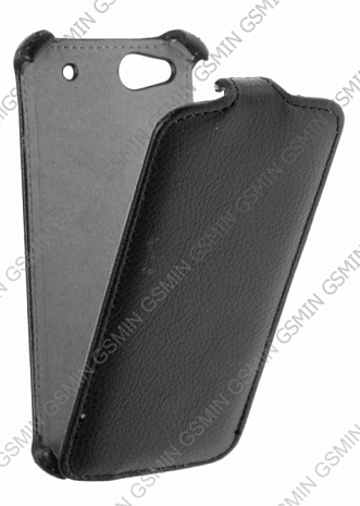 Кожаный чехол для Alcatel One Touch Idol Alpha 6032 Armor Case (Черный)