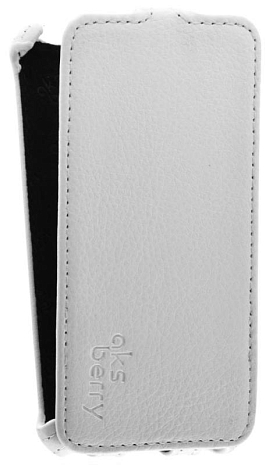 Кожаный чехол для Alcatel One Touch Idol 2 Mini 6016 Aksberry Protective Flip Case (Белый)