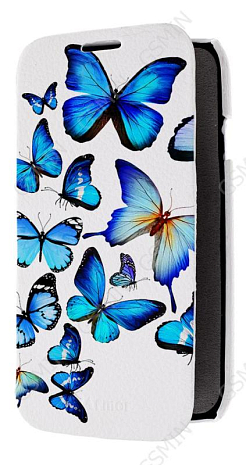 Кожаный чехол для Samsung Galaxy S4 (i9500) Armor Case - Book Type (Белый) (Дизайн 13)