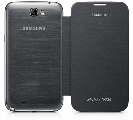 Оригинальный чехол для Samsung Galaxy Note 2 (N7100) Flip Cover (Темно-синий)