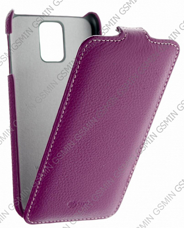Кожаный чехол для Samsung Galaxy S5 Sipo Premium Leather Case - V-Series (Фиолетовый)
