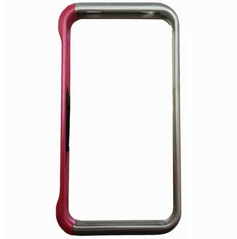 Защитный бампер Texture для Apple iPhone 4/4S металлический (Розовый)