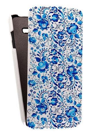 Кожаный чехол для Samsung Galaxy J7 Armor Case "Full" (Белый) (Дизайн 18/18)
