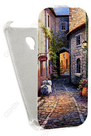 Кожаный чехол для Alcatel One Touch POP STAR 5022D Aksberry Protective Flip Case (Белый) (Дизайн 116)