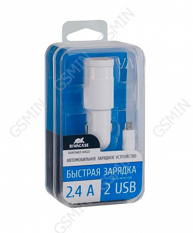    RIVAPOWER VA 4222 2USB x 2,4A +  Micro USB ()