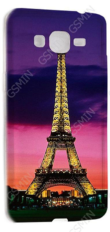 Чехол силиконовый для Samsung Galaxy Grand Prime G530H TPU (Прозрачный) (Дизайн 154)