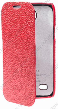 Кожаный чехол для Samsung Galaxy S4 Mini (i9190) Sipo Premium Leather Case "Book Type" - H-Series (Красный)