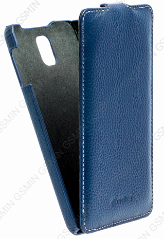 Кожаный чехол для Samsung Galaxy Note 3 (N9005) Melkco Premium Leather Case - Jacka Type (Dark Blue LC)