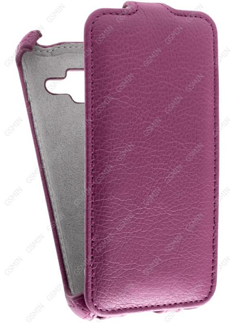 Кожаный чехол для Samsung Galaxy Core Prime Duos G360H Armor Case (Фиолетовый)