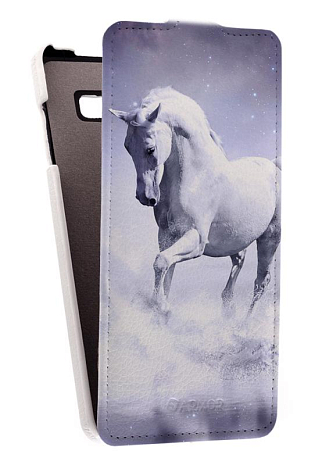 Кожаный чехол для Samsung Galaxy A7 Armor Case "Full" (Белый) (Дизайн 117)