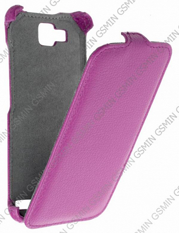 Кожаный чехол для Alcatel One Touch Idol S 6034R / 6035R Armor Case (Фиолетовый)