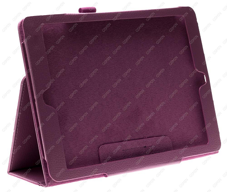 Кожаный чехол подставка для iPad Air (Фиолетовый)