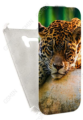 Кожаный чехол для Alcatel One Touch POP 3 5025D Aksberry Protective Flip Case (Белый) (Дизайн 167)