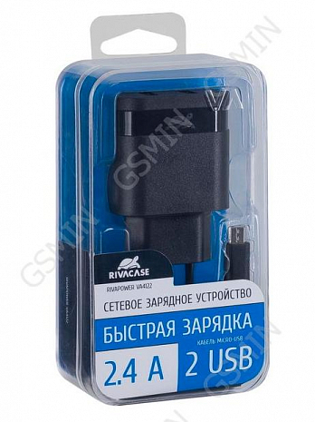    RIVAPOWER VA 4122 2USB x 2,4A +  Micro USB ()