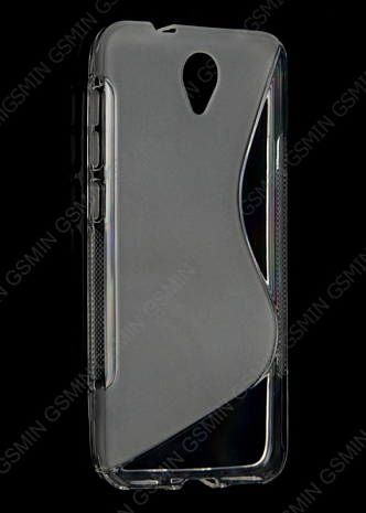 Чехол силиконовый для Alcatel One Touch Idol 2 6037 S-Line TPU (Прозрачно-матовый)