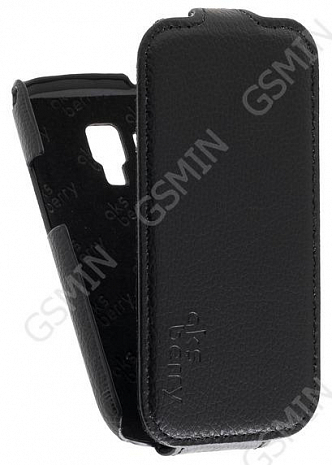 Кожаный чехол для Samsung Galaxy S Duos (S7562) Aksberry Protective Flip Case (Черный)