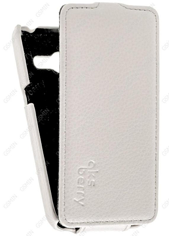 Кожаный чехол для Asus Zenfone 4 (A400CG) Aksberry Protective Flip Case (Белый)