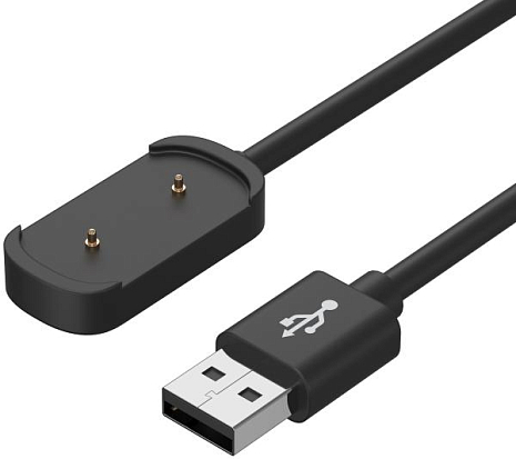 Зарядное устройство USB кабель переходник GSMIN для зарядки умных часов Amazfit T-Rex pro A2011 / GTR 2 / GTR 2e / GTS 2 / GTS 2e / GTS2 mini (Черный)
