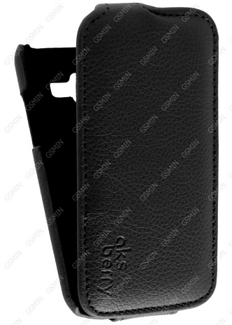 Кожаный чехол для Samsung Galaxy J1 (J100H) Aksberry Protective Flip Case (Черный)