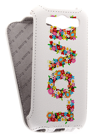 Кожаный чехол для Samsung Galaxy S3 (i9300) Armor Case (Белый) (Дизайн 14/14)