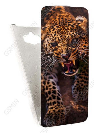 Кожаный чехол для ASUS ZenFone Max ZC550KL Aksberry Protective Flip Case (Белый) (Дизайн 147)