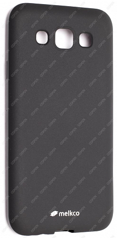 Чехол силиконовый для Samsung Galaxy E5 SM-E500F/DS Melkco Poly Jacket TPU (Черный Матовый)