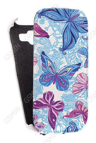 Кожаный чехол для Samsung Galaxy Win Duos (i8552) Redberry Stylish Leather Case (Белый) (Дизайн 12/12)