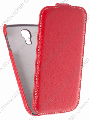 Кожаный чехол для Samsung Galaxy S4 (i9500) Sipo Premium Leather Case - V-Series (Красный)