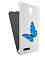 Кожаный чехол для Alcatel One Touch Scribe HD / 8008D Armor Case (Белый) (Дизайн 11/11)